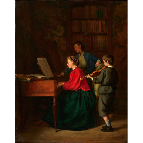 ARMAND HUBERT SIMON LELEUX : Die Musikstunde (DOBIASCHOFSKY AUKTIONEN AG)