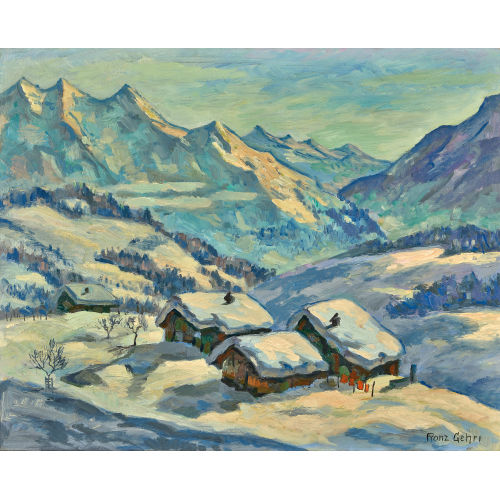 FRANZ GEHRI : Sonnige Winterlandschaft (DOBIASCHOFSKY AUKTIONEN AG)