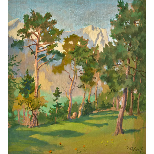 ERNST KREIDOLF : Sonnige Berglandschaft (DOBIASCHOFSKY AUKTIONEN AG)
