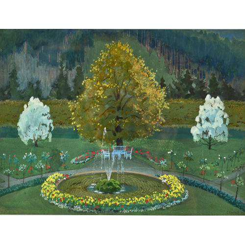 ERNST KREIDOLF : 'Garten im Lohn (Kehrsatz)' (DOBIASCHOFSKY AUKTIONEN AG)