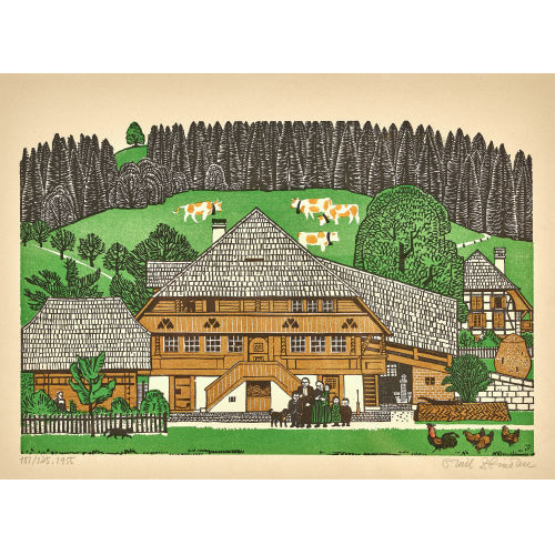 EMIL ZBINDEN : 'Bauernhaus' (DOBIASCHOFSKY AUKTIONEN AG)