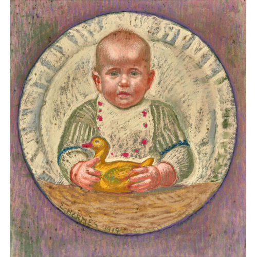 ERICH HERM�S : Kleinkind mit Spielente (DOBIASCHOFSKY AUKTIONEN AG)