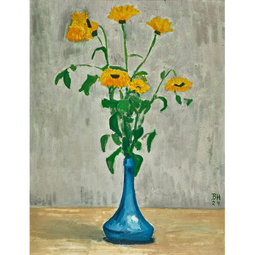 BRUNO HESSE : Blumen in blauer Vase (DOBIASCHOFSKY AUKTIONEN AG)