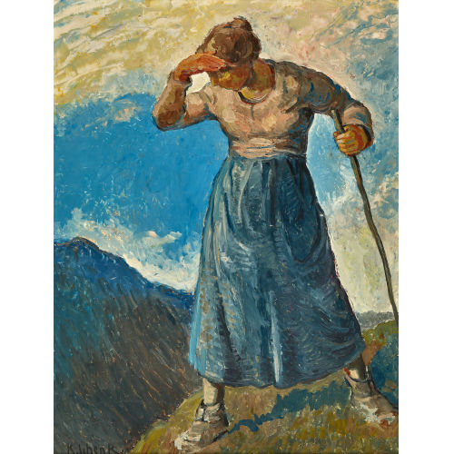 KARL SCHENK : B�uerin auf der Alp (DOBIASCHOFSKY AUKTIONEN AG)