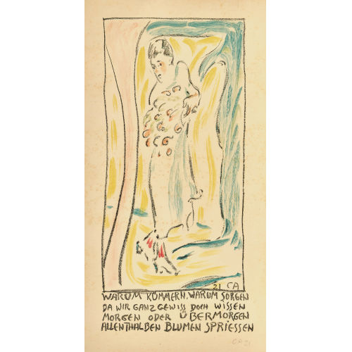 CUNO AMIET : 'Frau mit Blumen' (DOBIASCHOFSKY AUKTIONEN AG)