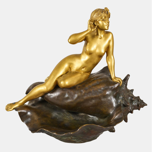 EMMANUEL VILLANIS : Jeune femme sur un coquillage (DOBIASCHOFSKY AUKTIONEN AG)