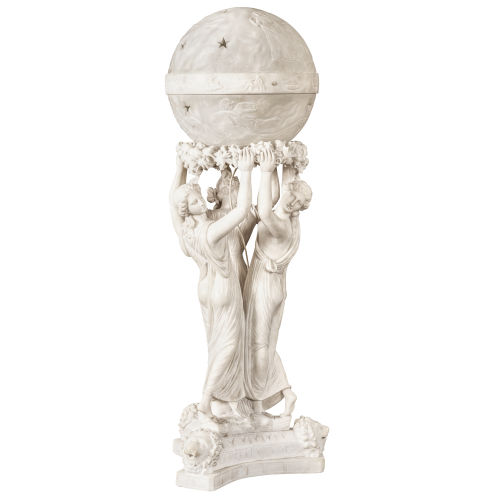 GUGLIELMO PUGI : Figurenleuchte Drei Grazien mit Sule (DOBIASCHOFSKY AUKTIONEN AG)