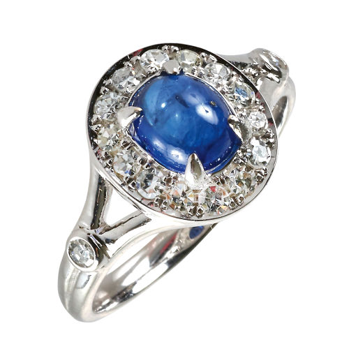SAPHIR-DIAMANT-RING : (DOBIASCHOFSKY AUKTIONEN AG)