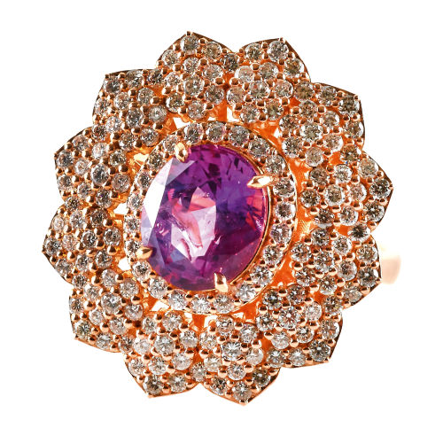 SAPHIR-DIAMANT-RING : (DOBIASCHOFSKY AUKTIONEN AG)