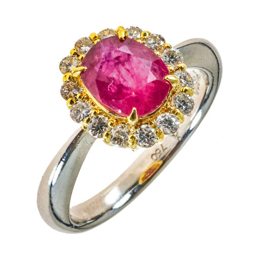 RUBIN-DIAMANT-RING : (DOBIASCHOFSKY AUKTIONEN AG)