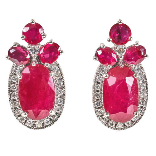 RUBIN-DIAMANT-OHRH�NGER : (DOBIASCHOFSKY AUKTIONEN AG)