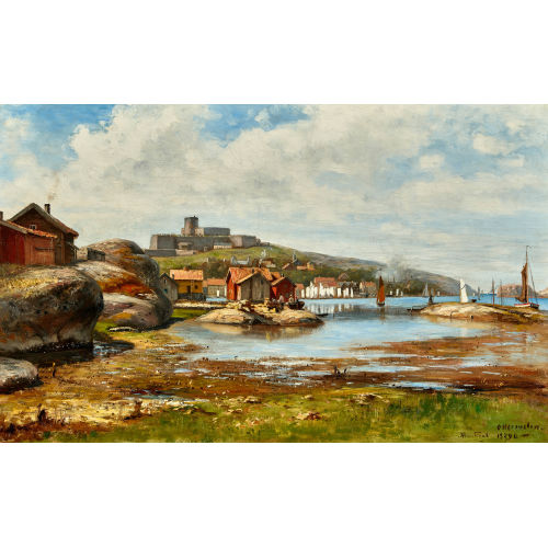 OLOF HERMELIN : Blick auf die Insel Marstrand mit der Festung Carlsten (DOBIASCHOFSKY AUKTIONEN AG)