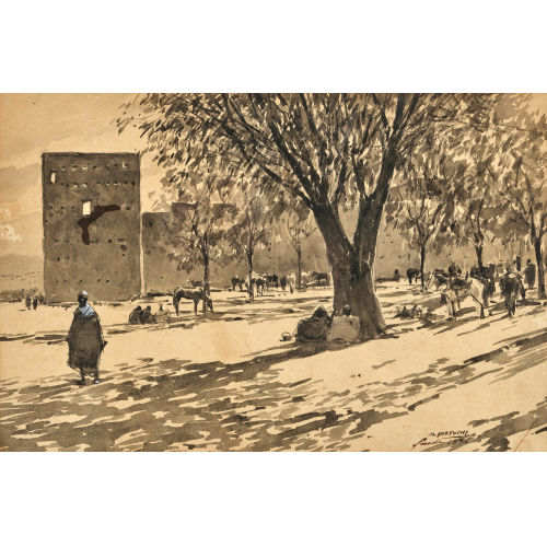 MARIANO BERTUCHI : 'La Alcazaba de Snada' (DOBIASCHOFSKY AUKTIONEN AG)