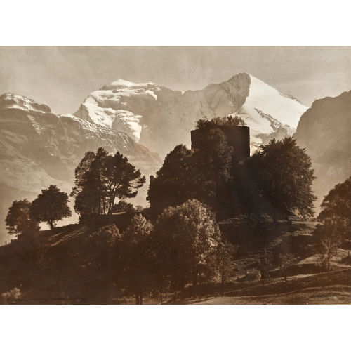 EMANUEL GYGER : 'Frutigen, Tellenburg, Balmhorn' (DOBIASCHOFSKY AUKTIONEN AG)