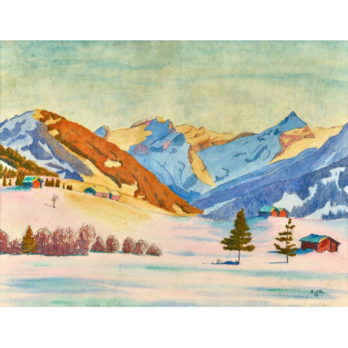 G. LANZ : Berglandschaft im Winter (DOBIASCHOFSKY AUKTIONEN AG)