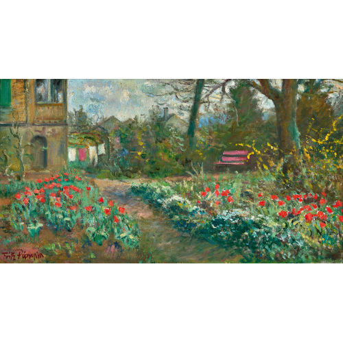 FRITZ P�MPIN : 'Fr�hlingsanfang im Garten' (DOBIASCHOFSKY AUKTIONEN AG)
