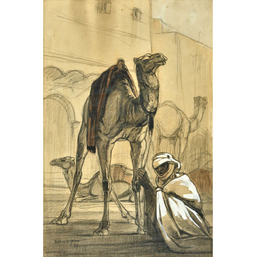 JEAN DURAND-CHAPRON : Beduine mit Kamel (DOBIASCHOFSKY AUKTIONEN AG)