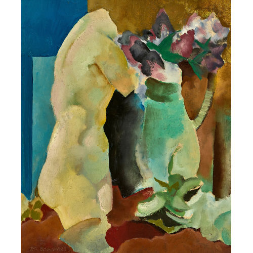 RODOLPHE TH�OPHILE BOSSHARD : Torse et bouqet de fleurs (DOBIASCHOFSKY AUKTIONEN AG)