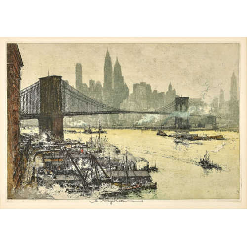 LUIGI KASIMIR : Brooklyn Bridge, New York (DOBIASCHOFSKY AUKTIONEN AG)