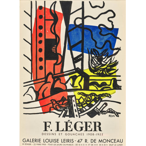 FERNAND L�GER : 'F. L�ger dessins et gouaches 1908-1955 Galerie Louise Leiris 1958' (DOBIASCHOFSKY AUKTIONEN AG)