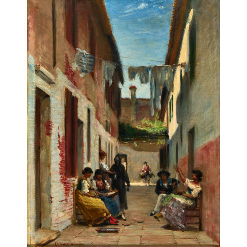 HENRI H�BERT : Rue � Venise (DOBIASCHOFSKY AUKTIONEN AG)