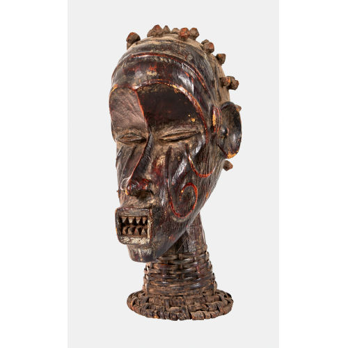 AFRIKANISCHE KUNST : Aufsatzmaske, wohl Nigeria oder Kamerun (Ekoi) (DOBIASCHOFSKY AUKTIONEN AG)