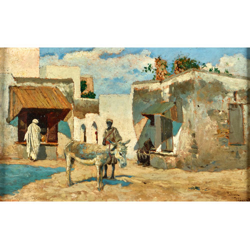 EUG�NE TH�OPHILE TELLIER : Marokkanische Szene (DOBIASCHOFSKY AUKTIONEN AG)