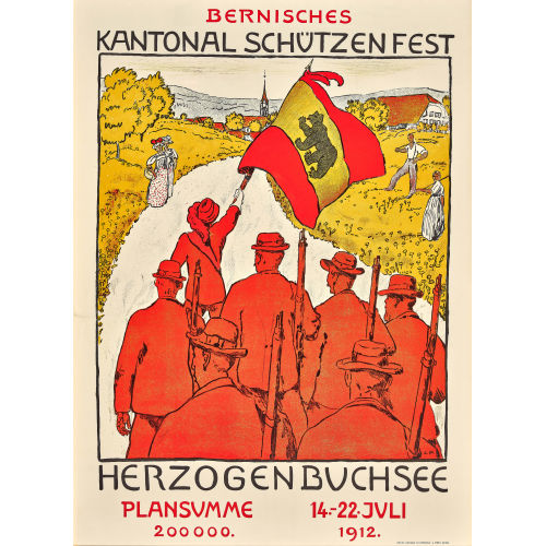 CUNO AMIET : 'Bernisches Kantonal Sch�tzenfest Herzogenbuchsee 1912' (DOBIASCHOFSKY AUKTIONEN AG)