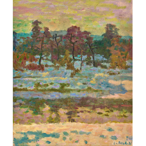 LEO DECK : 'Winter an der Aare' (DOBIASCHOFSKY AUKTIONEN AG)