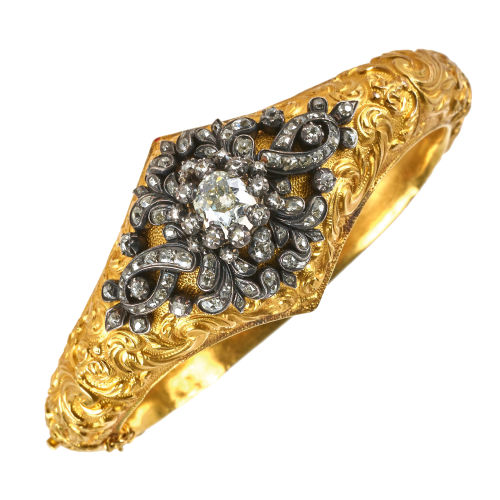 DIAMANT-ARMSPANGE : Um 1900, wohl Portugal (DOBIASCHOFSKY AUKTIONEN AG)