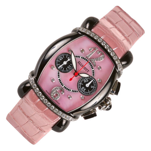 ELLICOTT : Damenarmbanduhr 'Lady Tuxedo Chronotimer', limitierte Edition (DOBIASCHOFSKY AUKTIONEN AG)