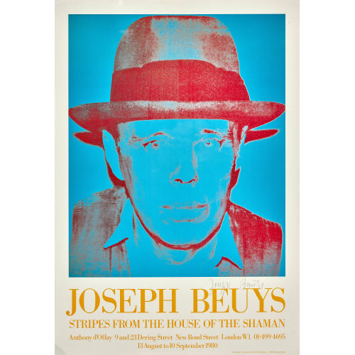 ANDY WARHOL : 'Joseph Beuys, Stripes from the House of the Shaman 1980' (DOBIASCHOFSKY AUKTIONEN AG)