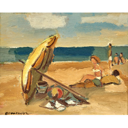RAOUL DOMENJOZ : Strandszene (DOBIASCHOFSKY AUKTIONEN AG)