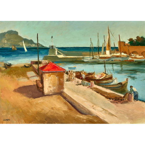 RAOUL DOMENJOZ : Le port (DOBIASCHOFSKY AUKTIONEN AG)