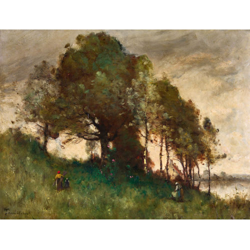 PAUL D�SIR� TROUILLEBERT : 'Les fagoteuses avec enfant au bord de la rivi�re' (DOBIASCHOFSKY AUKTIONEN AG)