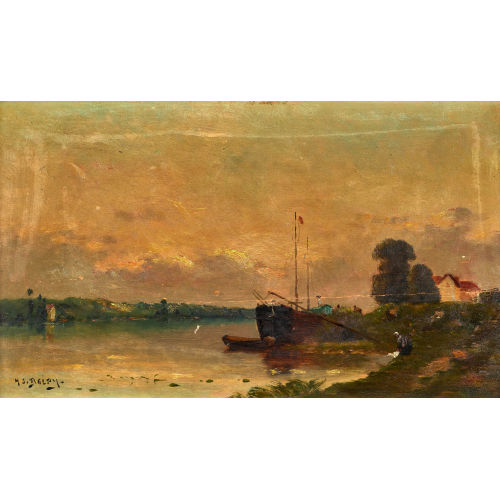 HIPPOLYTE CAMILLE DELPY : Au bord de la rivi�re (DOBIASCHOFSKY AUKTIONEN AG)