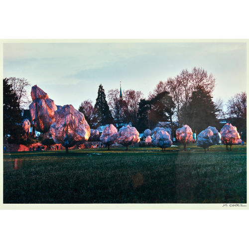 WOLFGANG VOLZ : Wrapped trees, Christo (DOBIASCHOFSKY AUKTIONEN AG)