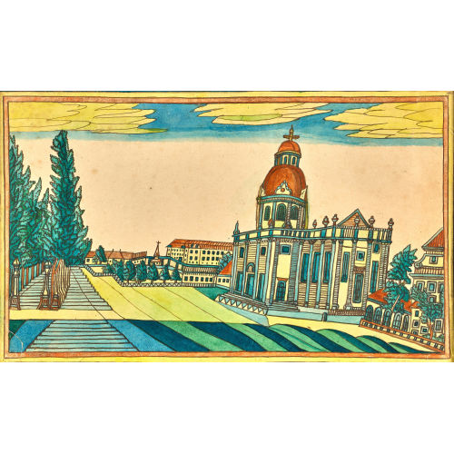 EPIFANIUSZ) NIKIFOR (EIGTL. DROWNIAK : Die Kirchenanlage (DOBIASCHOFSKY AUKTIONEN AG)