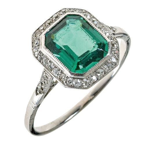 TURMALIN-DIAMANT-RING : (DOBIASCHOFSKY AUKTIONEN AG)
