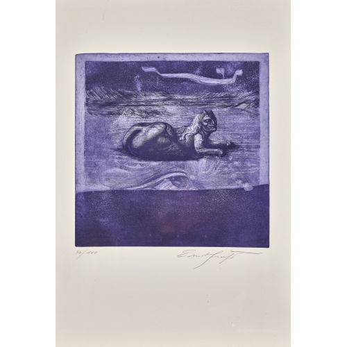 ERNST FUCHS : 'Sphinx in der W�ste Sinear' (DOBIASCHOFSKY AUKTIONEN AG)