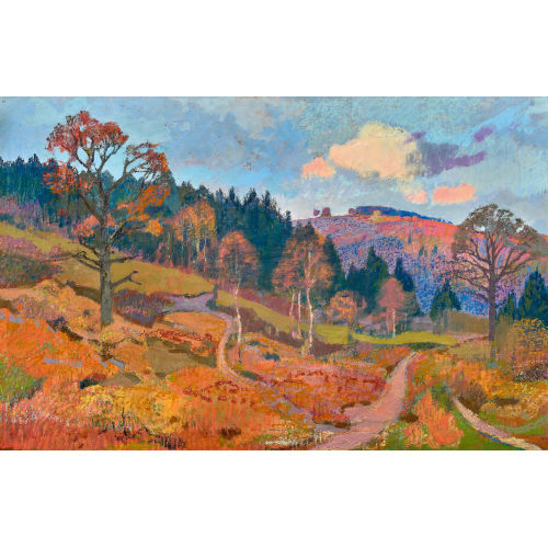 AUGUSTE DONNAY : Herbstliche Landschaft im Outhre-Tal (DOBIASCHOFSKY AUKTIONEN AG)