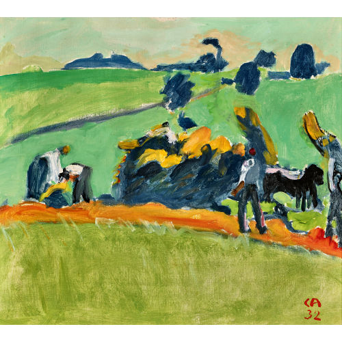 CUNO AMIET : 'Heuernte II' (DOBIASCHOFSKY AUKTIONEN AG)