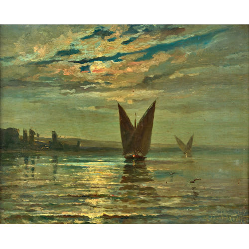 LOUIS-AM�D�E BAUDIT : 'Claire de lune devant Antibes' (DOBIASCHOFSKY AUKTIONEN AG)