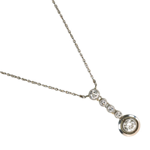 DIAMANT-ANH�NGER MIT KETTE : (DOBIASCHOFSKY AUKTIONEN AG)
