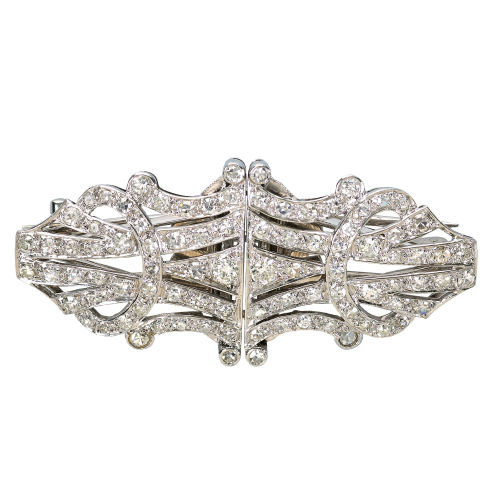 DIAMANT-BROSCHE : (DOBIASCHOFSKY AUKTIONEN AG)