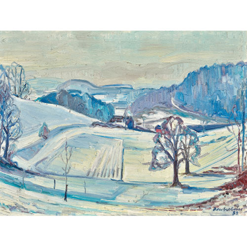 HANS DEUBELBEISS : 'Winter im Schneekasten (Egliswil)' (DOBIASCHOFSKY AUKTIONEN AG)