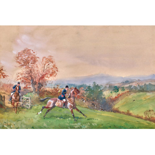 BARON KARL REILLE : Auf der Treibjagd (DOBIASCHOFSKY AUKTIONEN AG)