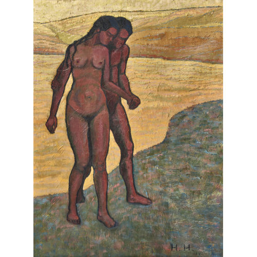 HERMANN HUBER : Die Nacktbadenden (DOBIASCHOFSKY AUKTIONEN AG)