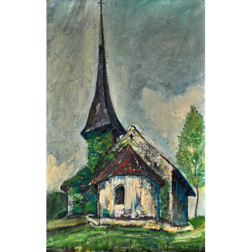 LOUIS D�RR : Kirche auf einer Anh�he (DOBIASCHOFSKY AUKTIONEN AG)