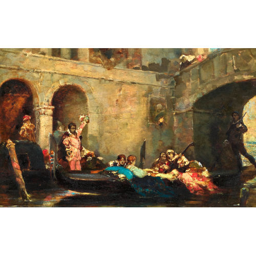 WILLIAM BREAKSPEARE : Gondel mit musizierender Gesellschaft (DOBIASCHOFSKY AUKTIONEN AG)